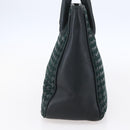 BALLY Hand Bag Leather Green Gold Auth BA8440-4