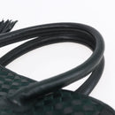 BALLY Hand Bag Leather Green Gold Auth BA8440-8