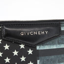 GIVENCHY Clutch Bag Leather Black Silver Auth BA8441-8