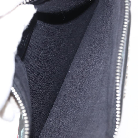 GIVENCHY Clutch Bag Leather Black Silver Auth BA8441