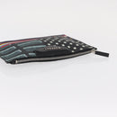 GIVENCHY Clutch Bag Leather Black Silver Auth BA8441-5