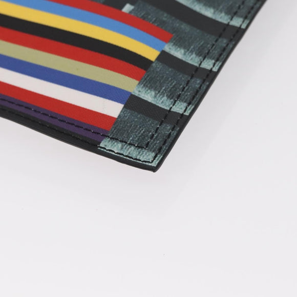 GIVENCHY Clutch Bag Leather Black Silver Auth BA8441