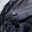 PRADA Tote Bag Nylon White Black Silver Auth BA8444-16