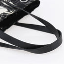 PRADA Tote Bag Nylon White Black Silver Auth BA8444-7