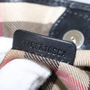 BURBERRY Tote Bag Leather Black Gold Auth BA8445-21