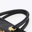 Gianni Versace Hand Bag Leather Yellow Black Auth BA8446-8