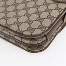 GUCCI GG Supreme Shoulder Bag PVC Beige Gold Auth BA8447-12