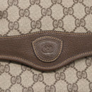 GUCCI GG Supreme Shoulder Bag PVC Beige Gold Auth BA8447-14