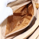 GUCCI GG Supreme Shoulder Bag PVC Beige Gold Auth BA8447-20