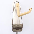GUCCI GG Supreme Shoulder Bag PVC Beige Gold Auth BA8447-23