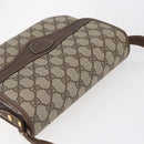 GUCCI GG Supreme Shoulder Bag PVC Beige Gold Auth BA8447-6