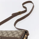 GUCCI GG Supreme Shoulder Bag PVC Beige Gold Auth BA8447-8