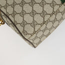 GUCCI GG Supreme Web Sherry Line Bag PVC 2way Beige Gold 67 02 3839 Auth BA8448-16