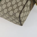 GUCCI GG Supreme Web Sherry Line Bag PVC 2way Beige Gold 67 02 3839 Auth BA8448-17