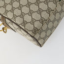 GUCCI GG Supreme Web Sherry Line Bag PVC 2way Beige Gold 67 02 3839 Auth BA8448-18