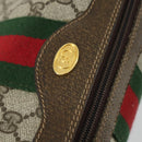 GUCCI GG Supreme Web Sherry Line Bag PVC 2way Beige Gold 67 02 3839 Auth BA8448-19