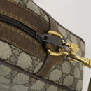 GUCCI GG Supreme Web Sherry Line Bag PVC 2way Beige Gold 67 02 3839 Auth BA8448-20