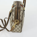 GUCCI GG Supreme Web Sherry Line Bag PVC 2way Beige Gold 67 02 3839 Auth BA8448-3