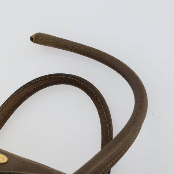 GUCCI GG Supreme Web Sherry Line Bag PVC 2way Beige Gold 67 02 3839 Auth BA8448