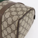 GUCCI GG Supreme Web Sherry Line Boston Bag PVC Beige Gold 39 02 006 Auth BA8449-10