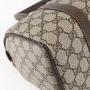 GUCCI GG Supreme Web Sherry Line Boston Bag PVC Beige Gold 39 02 006 Auth BA8449-13