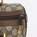 GUCCI GG Supreme Web Sherry Line Boston Bag PVC Beige Gold 39 02 006 Auth BA8449-15