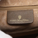 GUCCI GG Supreme Web Sherry Line Boston Bag PVC Beige Gold 39 02 006 Auth BA8449-16
