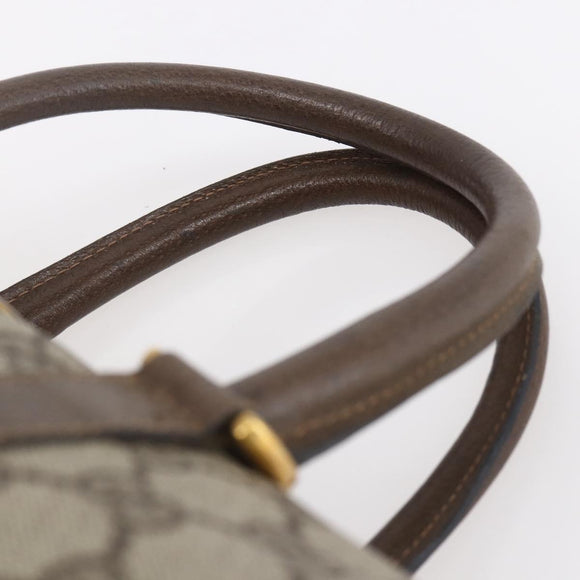 GUCCI GG Supreme Web Sherry Line Boston Bag PVC Beige Gold 39 02 006 Auth BA8449