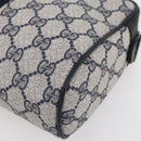 GUCCI GG Canvas Sherry Line Clutch Bag Red Navy 14.014.3553 Auth BA8450-15