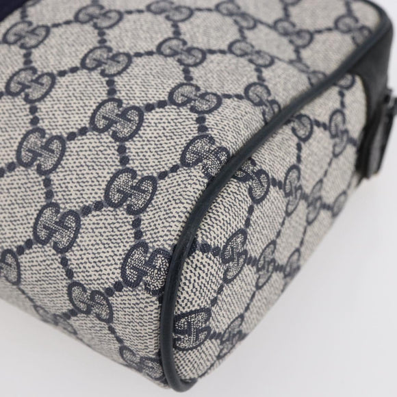 GUCCI GG Canvas Sherry Line Clutch Bag Red Navy 14.014.3553 Auth BA8450