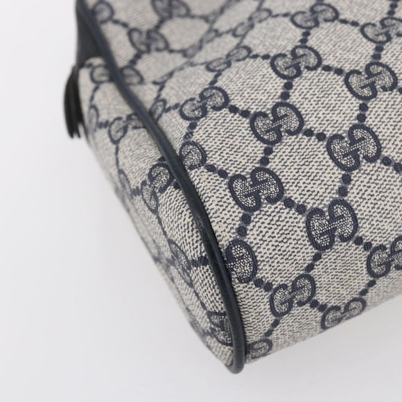 GUCCI GG Canvas Sherry Line Clutch Bag Red Navy 14.014.3553 Auth BA8450