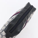 GUCCI GG Canvas Sherry Line Clutch Bag Red Navy 14.014.3553 Auth BA8450-5