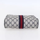 GUCCI GG Canvas Sherry Line Clutch Bag Red Navy 14.014.3553 Auth BA8450-6
