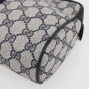 GUCCI GG Canvas Sherry Line Clutch Bag Red Navy 14.014.3553 Auth BA8450-7