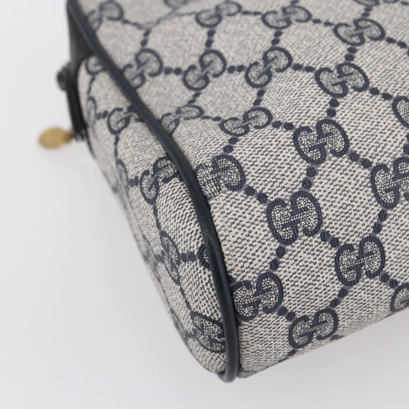 GUCCI GG Canvas Sherry Line Clutch Bag Red Navy 14.014.3553 Auth BA8450