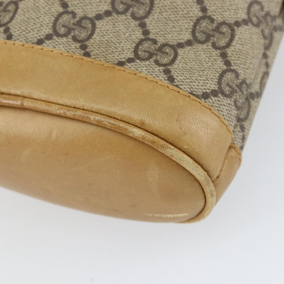 GUCCI GG Supreme Shoulder Bag PVC Beige Gold 001 261 0952 Auth BA8451