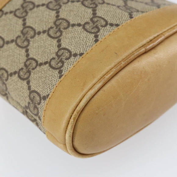 GUCCI GG Supreme Shoulder Bag PVC Beige Gold 001 261 0952 Auth BA8451