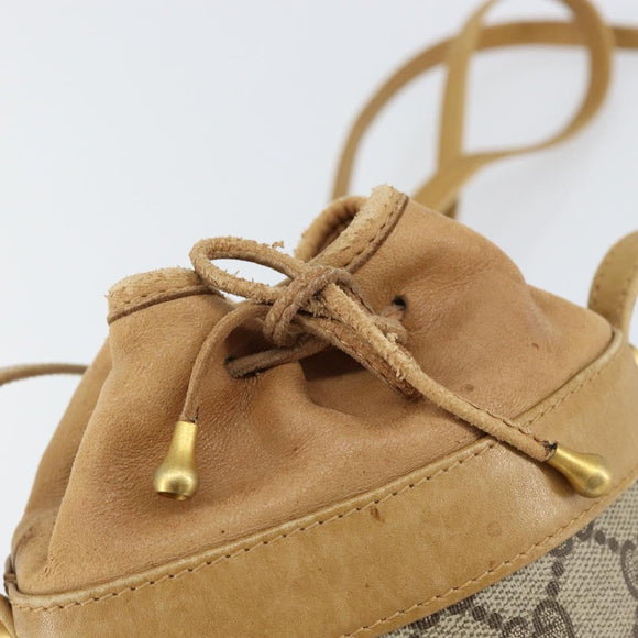 GUCCI GG Supreme Shoulder Bag PVC Beige Gold 001 261 0952 Auth BA8451