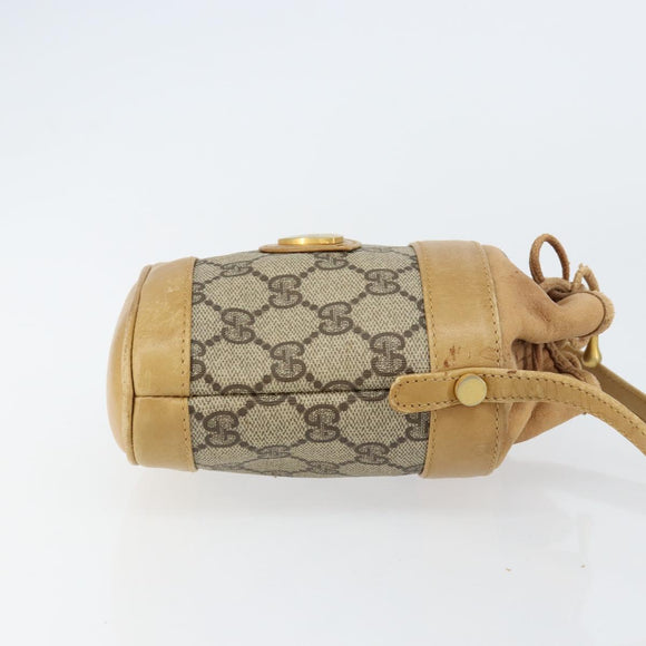 GUCCI GG Supreme Shoulder Bag PVC Beige Gold 001 261 0952 Auth BA8451