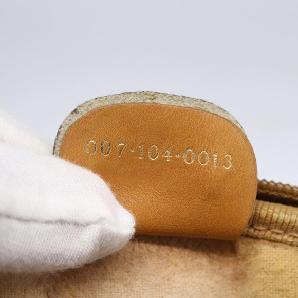 GUCCI Micro GG Supreme Shoulder Bag PVC Beige Gold 007 104 0013 Auth BA8452