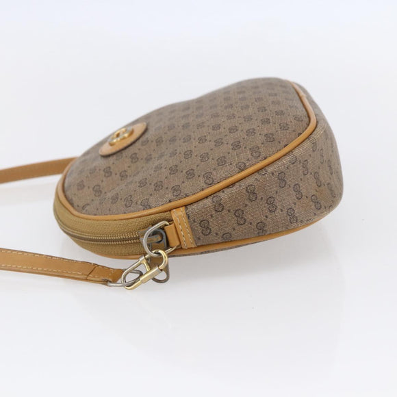 GUCCI Micro GG Supreme Shoulder Bag PVC Beige Gold 007 104 0013 Auth BA8452