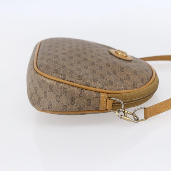 GUCCI Micro GG Supreme Shoulder Bag PVC Beige Gold 007 104 0013 Auth BA8452