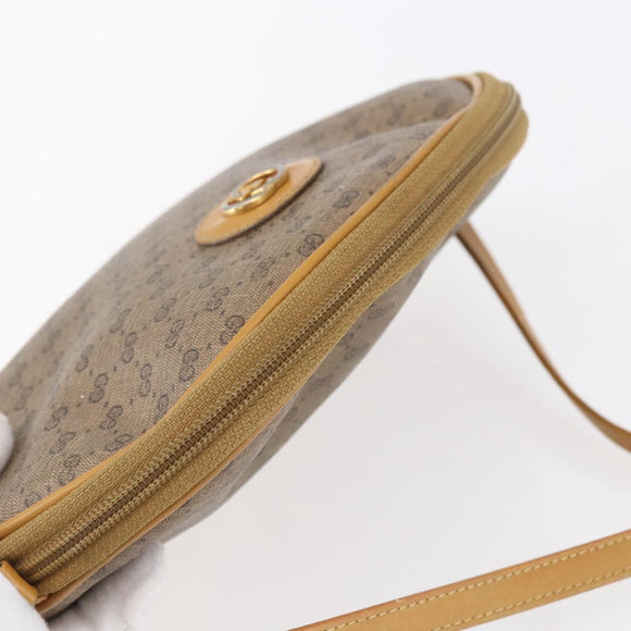 GUCCI Micro GG Supreme Shoulder Bag PVC Beige Gold 007 104 0013 Auth BA8452