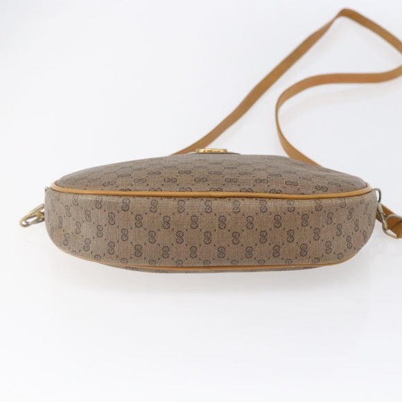 GUCCI Micro GG Supreme Shoulder Bag PVC Beige Gold 007 104 0013 Auth BA8452