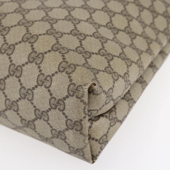 GUCCI GG Supreme Web Sherry Line Tote Bag PVC Beige Gold 39 02 003 Auth BA8453