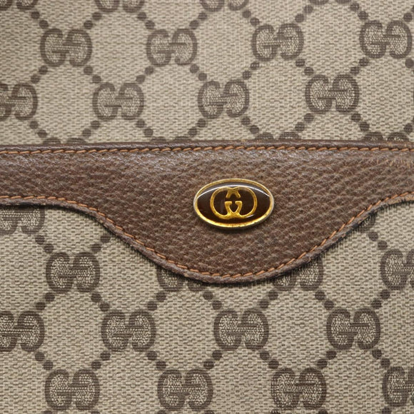 GUCCI GG Supreme Web Sherry Line Tote Bag PVC Beige Gold 39 02 003 Auth BA8453