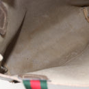 GUCCI GG Supreme Web Sherry Line Tote Bag PVC Beige Gold 39 02 003 Auth BA8453-16