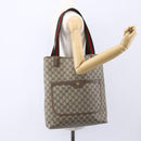 GUCCI GG Supreme Web Sherry Line Tote Bag PVC Beige Gold 39 02 003 Auth BA8453-21