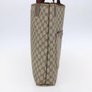 GUCCI GG Supreme Web Sherry Line Tote Bag PVC Beige Gold 39 02 003 Auth BA8453-4