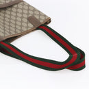 GUCCI GG Supreme Web Sherry Line Tote Bag PVC Beige Gold 39 02 003 Auth BA8453-7
